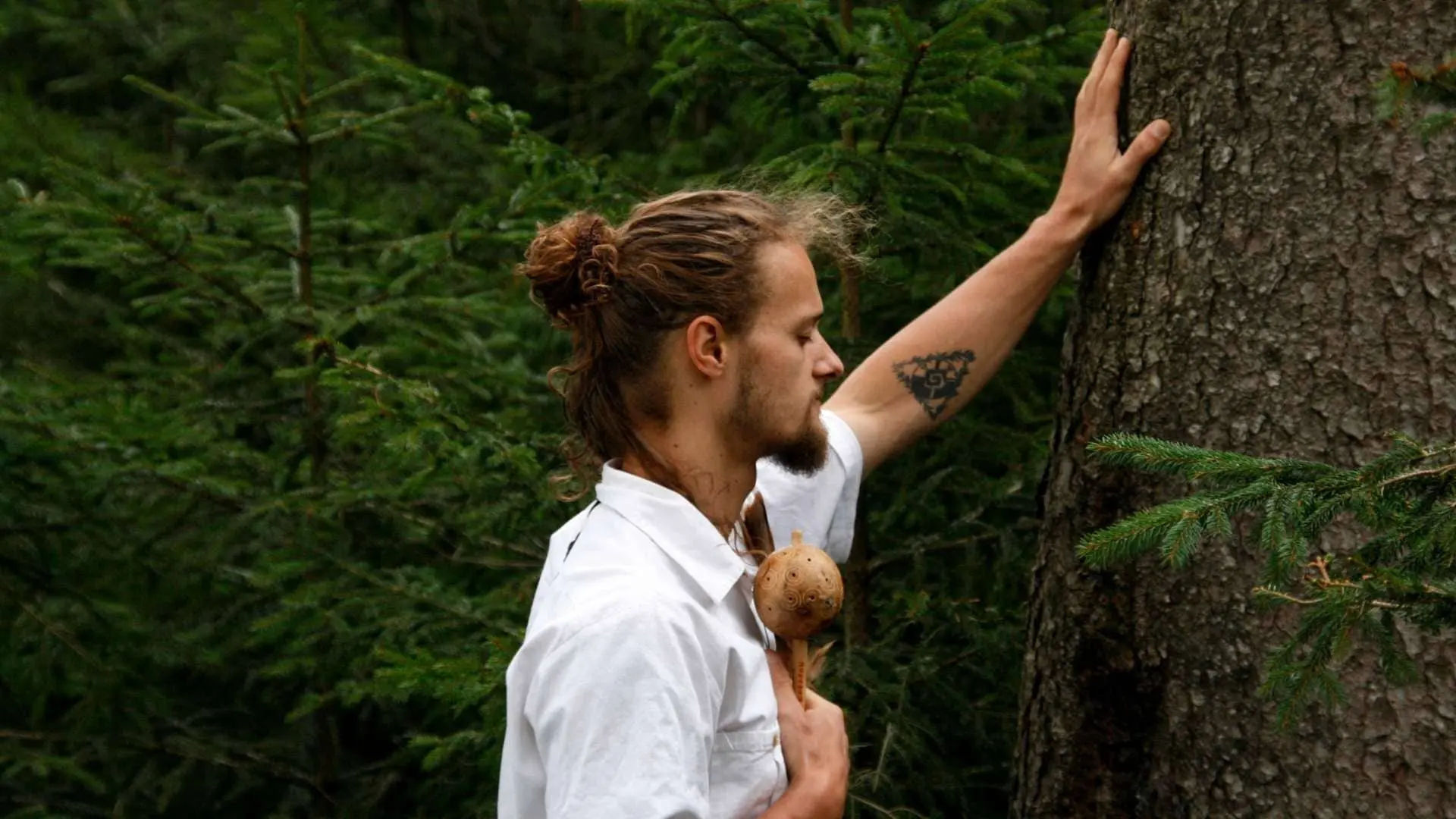 Moritz Waldner verbunden mit dem Wald und dem Baumgeist
