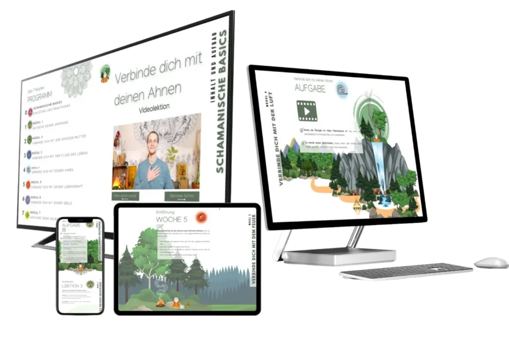 Schamanische Basics Online Kurs Mock Up
